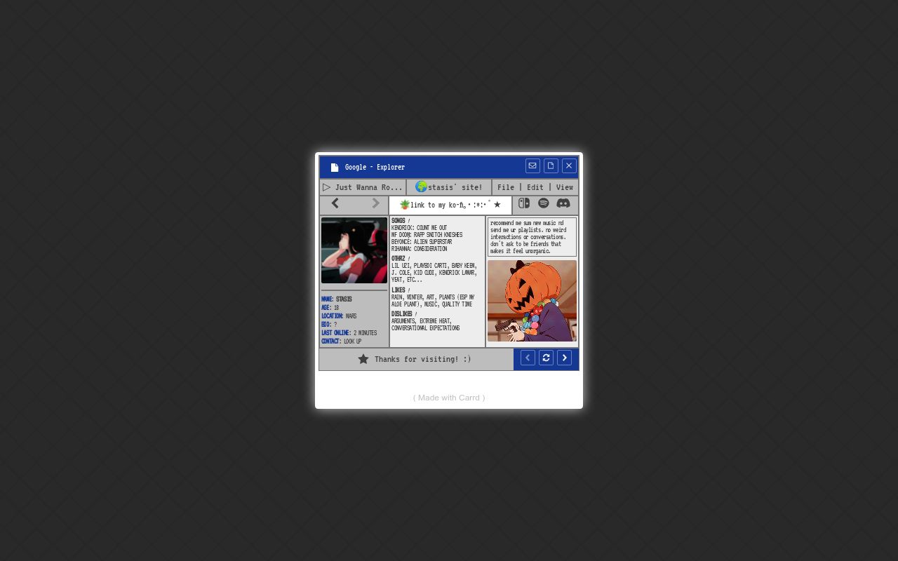 Carrd profile picture for @scariest